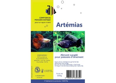 Artémias - Plaque 500 gr - Plaques de 500 gr - Comptoir du Poisson exotique